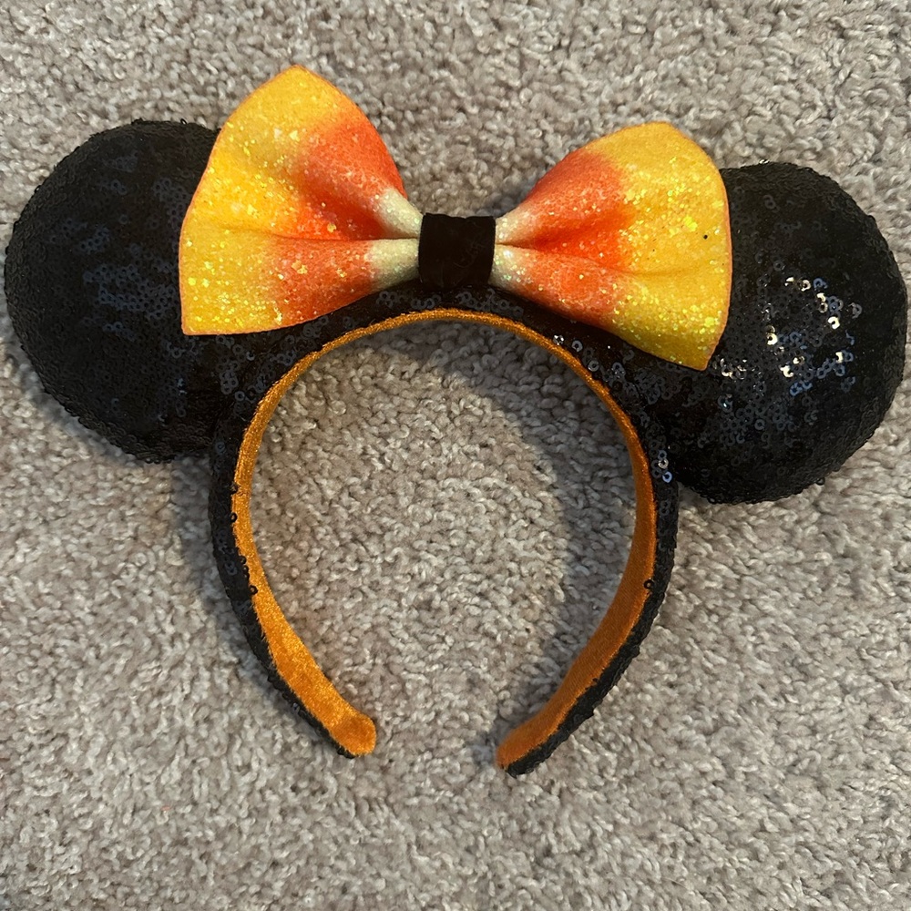 Disney Halloween Candy Corn Sequin Minnie Ears